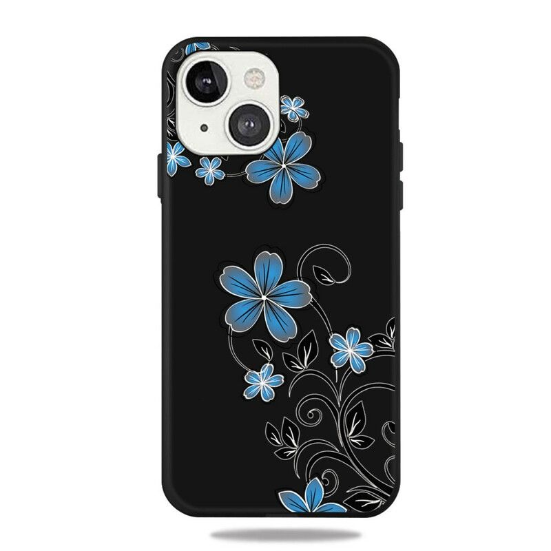 Deksel Til iPhone 13 Blå Blomster