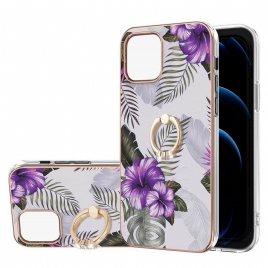 Deksel Til iPhone 13 Floral Stand-ring