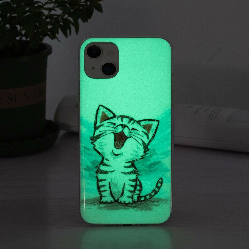 Deksel Til iPhone 13 Fluorescerende Kat