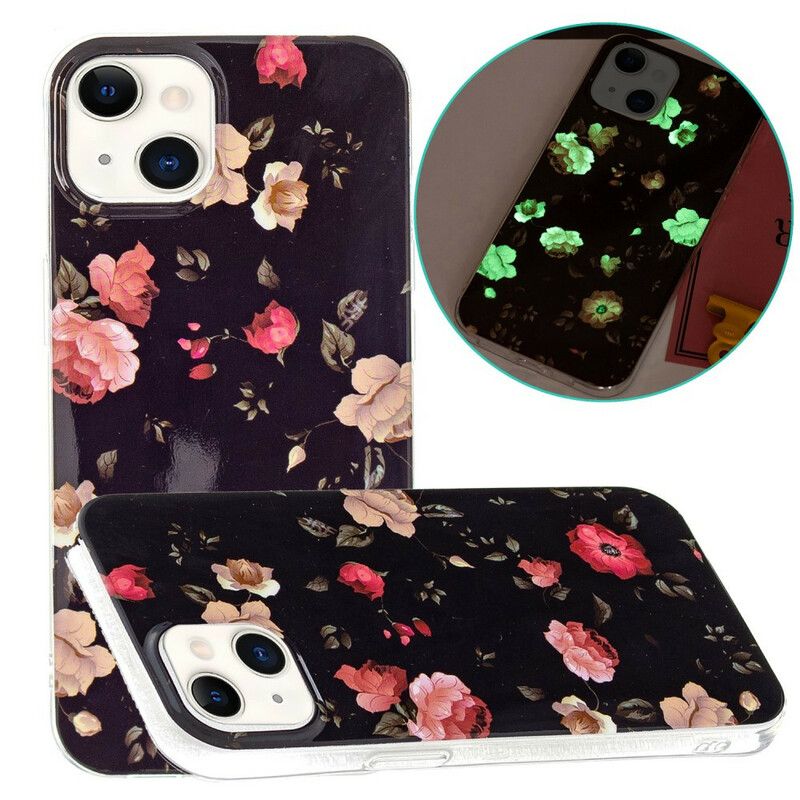 Deksel Til iPhone 13 Fluorescerende Liberty-blomster