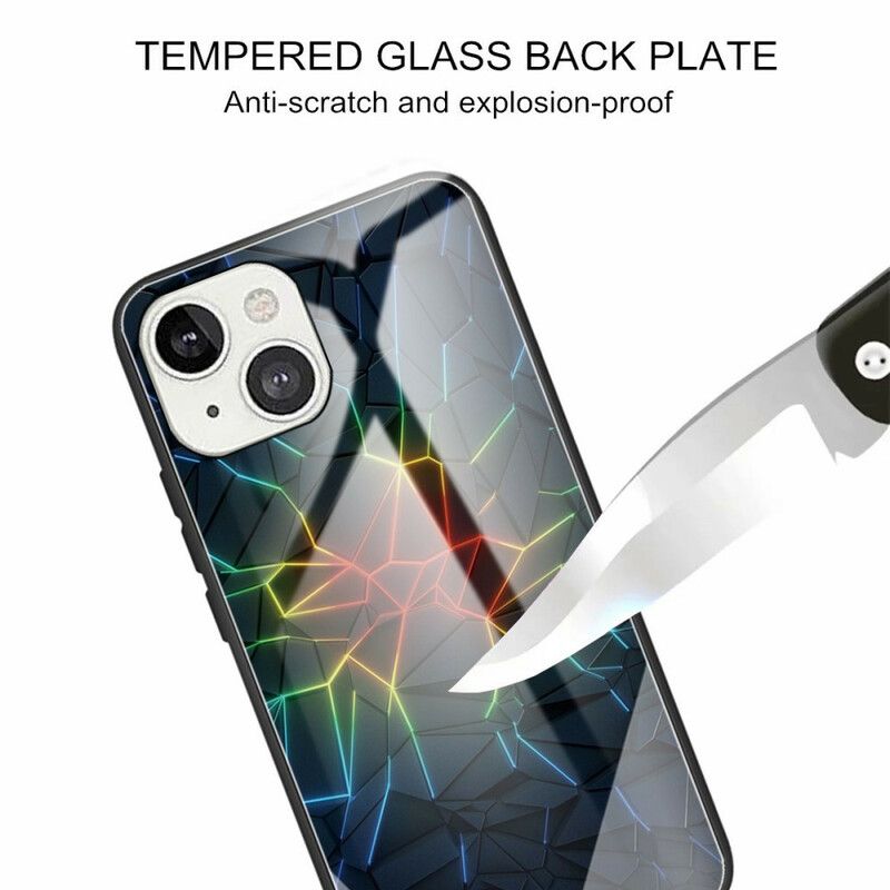 Deksel Til iPhone 13 Herdet Glass Geometri