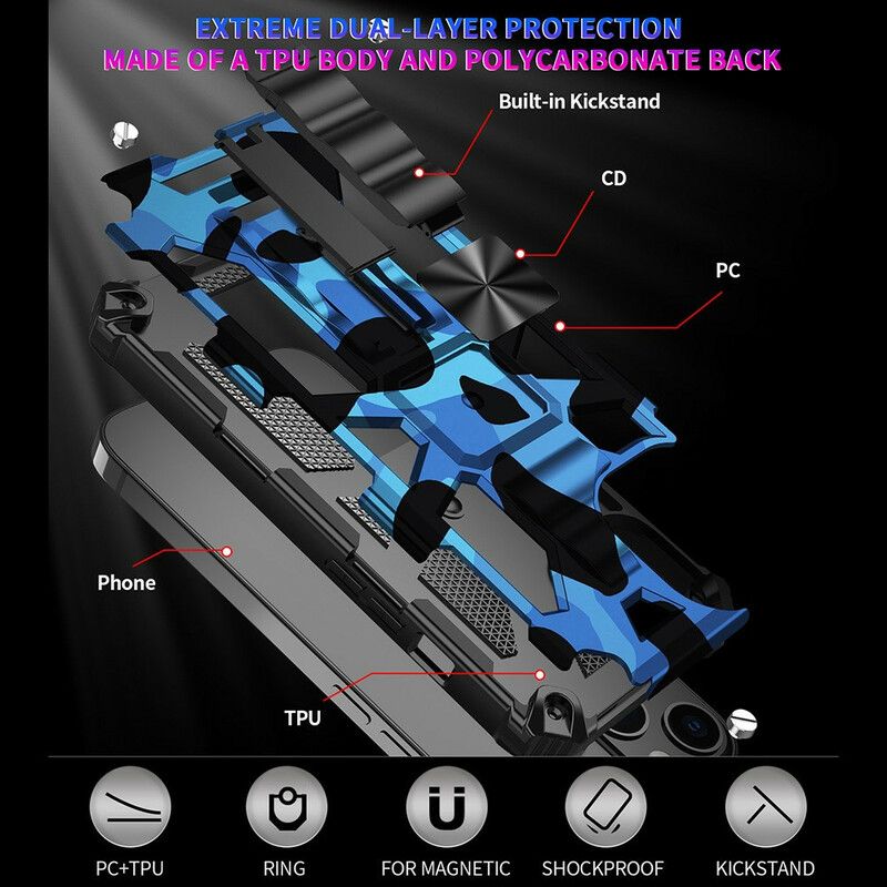 Deksel Til iPhone 13 Kamuflasje-avtakbar Støtte