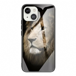 Deksel Til iPhone 13 Løvehode Herdet Glass