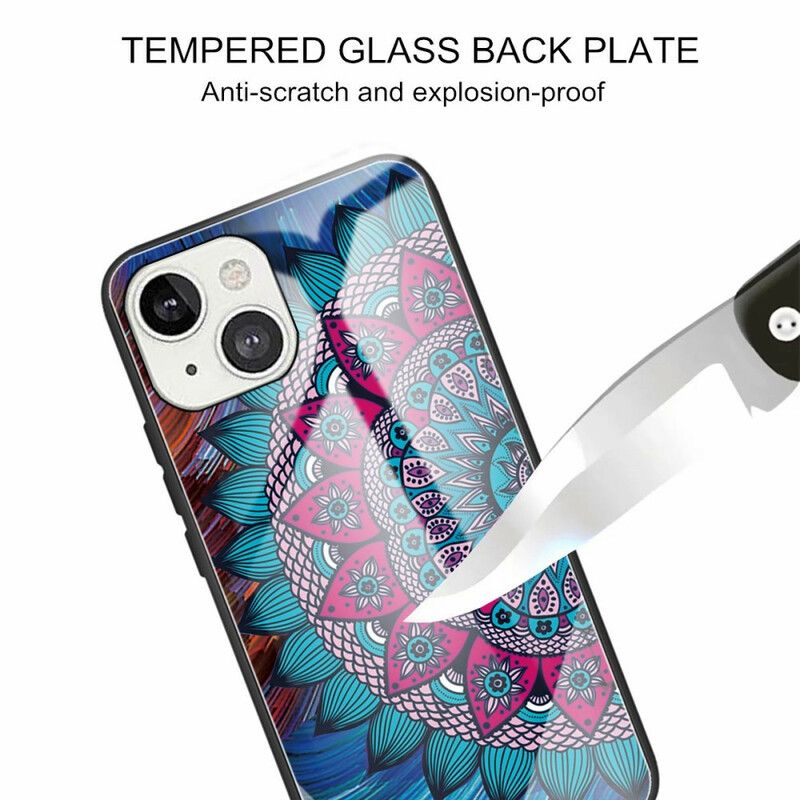 Deksel Til iPhone 13 Mandala I Herdet Glass