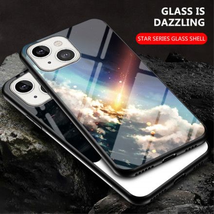 Deksel Til iPhone 13 Stjernehimmel Herdet Glass