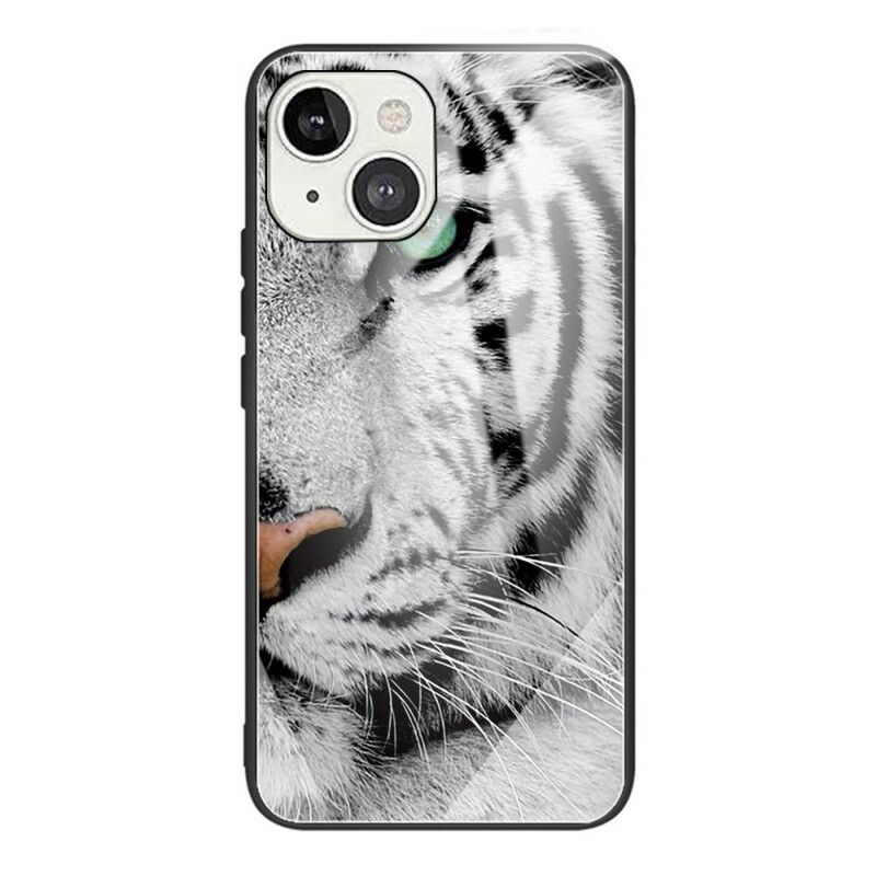 Deksel Til iPhone 13 Tiger Herdet Glass