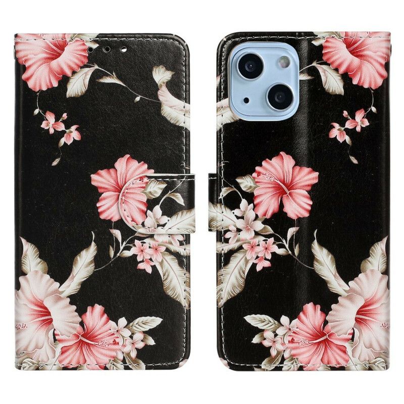 Folio Deksel Til iPhone 13 Floral Discovery