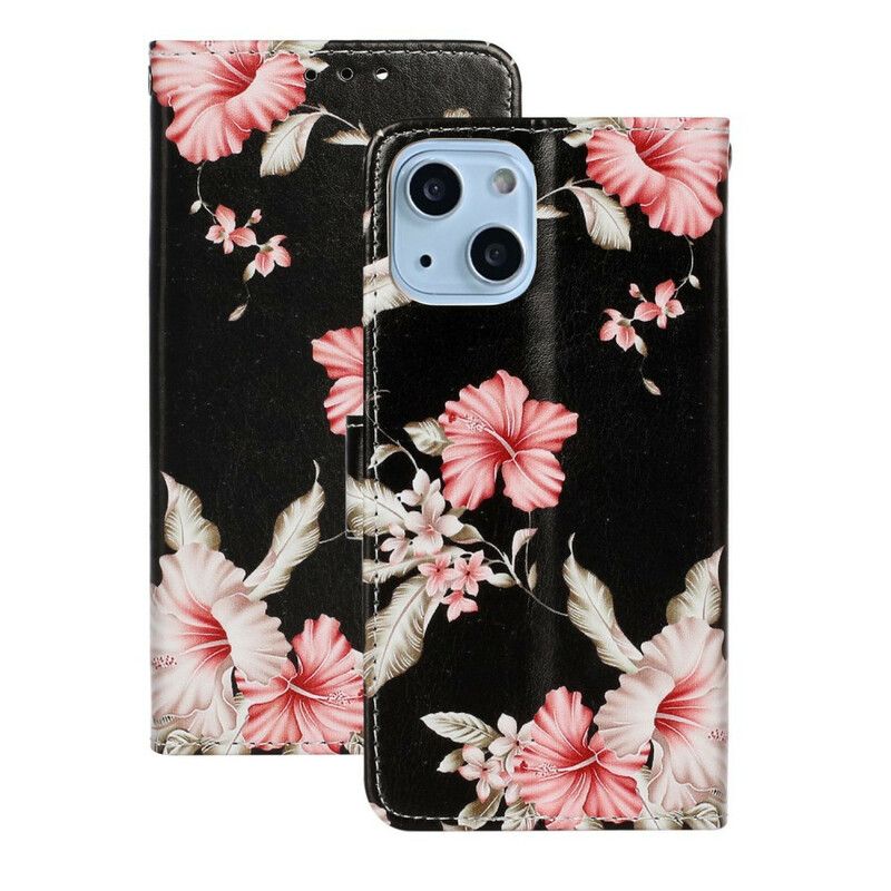 Folio Deksel Til iPhone 13 Floral Discovery