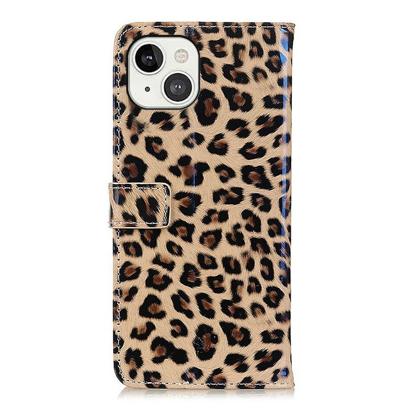 Folio Deksel Til iPhone 13 Leopard