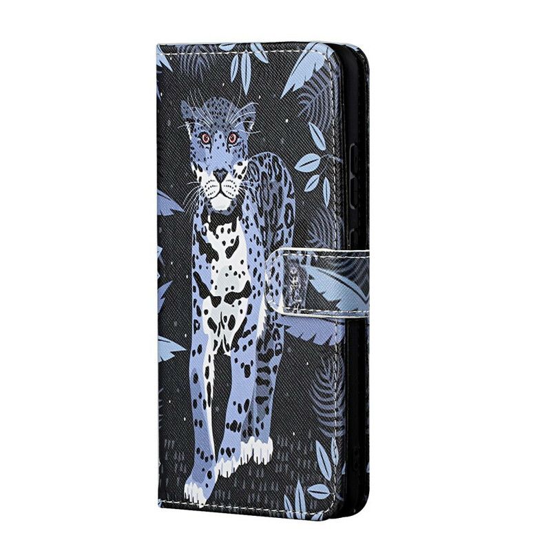 Folio Deksel Til iPhone 13 Med Kjede Thong Leopard