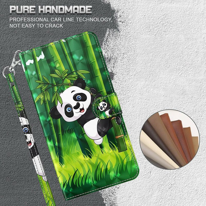 Folio Deksel Til iPhone 13 Panda Og Bambus