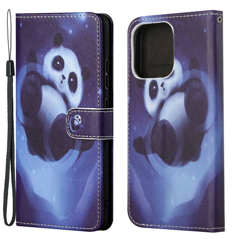 Folio Deksel Til iPhone 13 Panda Space