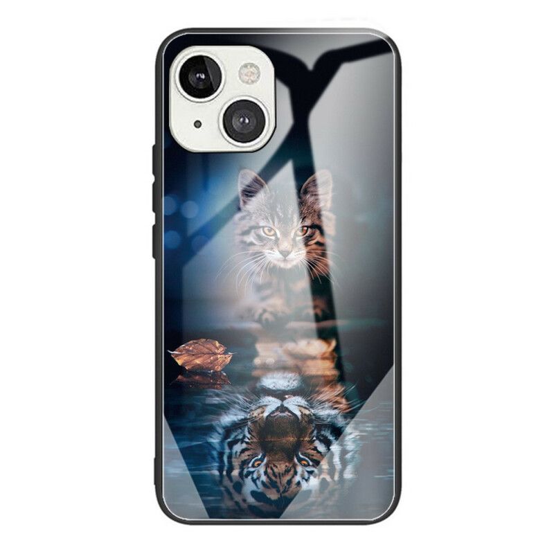 Mobildeksel Til iPhone 13 Min Tiger Herdet Glass