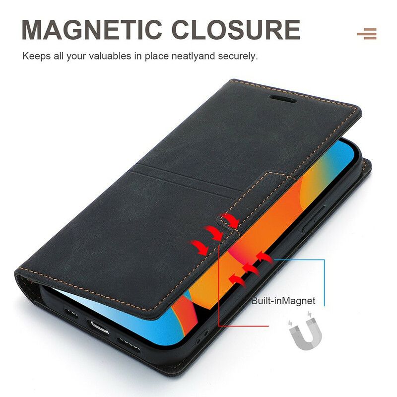 Beskyttelse Deksel Til iPhone 13 Pro Max Folio Deksel Couture Magnetlås I Skinnstil