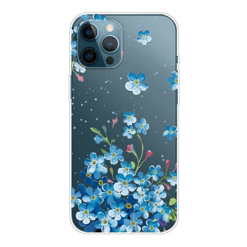 Deksel Til iPhone 13 Pro Max Bukett Med Blå Blomster