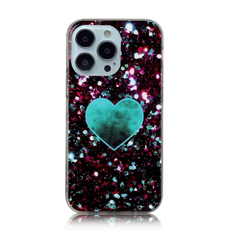 Deksel Til iPhone 13 Pro Max Glitter Marmor