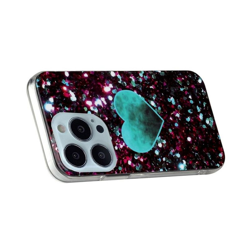 Deksel Til iPhone 13 Pro Max Glitter Marmor