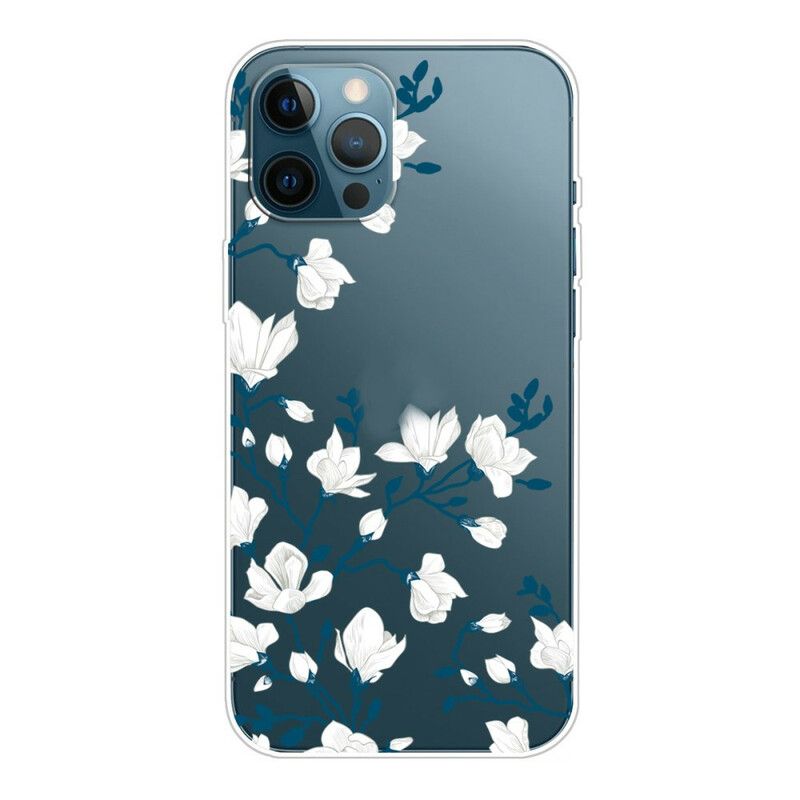 Deksel Til iPhone 13 Pro Max Hvite Blomster