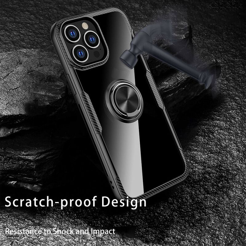 Deksel Til iPhone 13 Pro Max Karbonfibermetallring