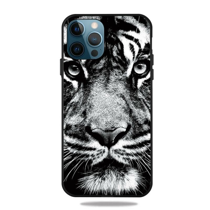 Deksel Til iPhone 13 Pro Max Svart Og Hvit Tiger