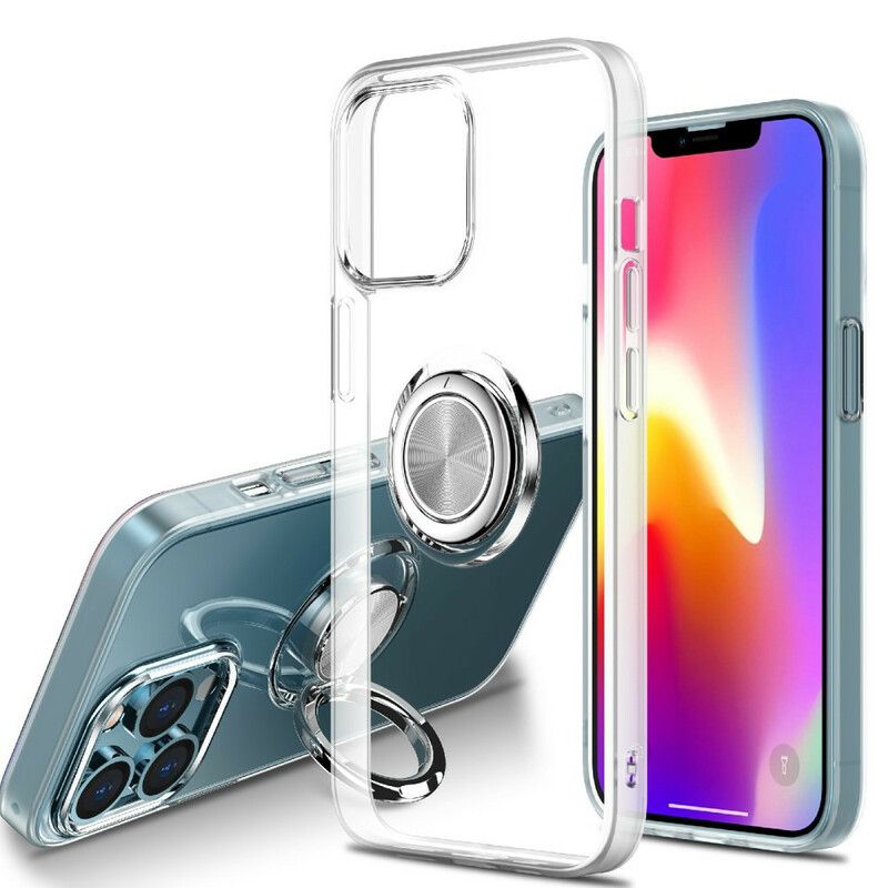 Deksel Til iPhone 13 Pro Max Transparent Med Ring-støtte