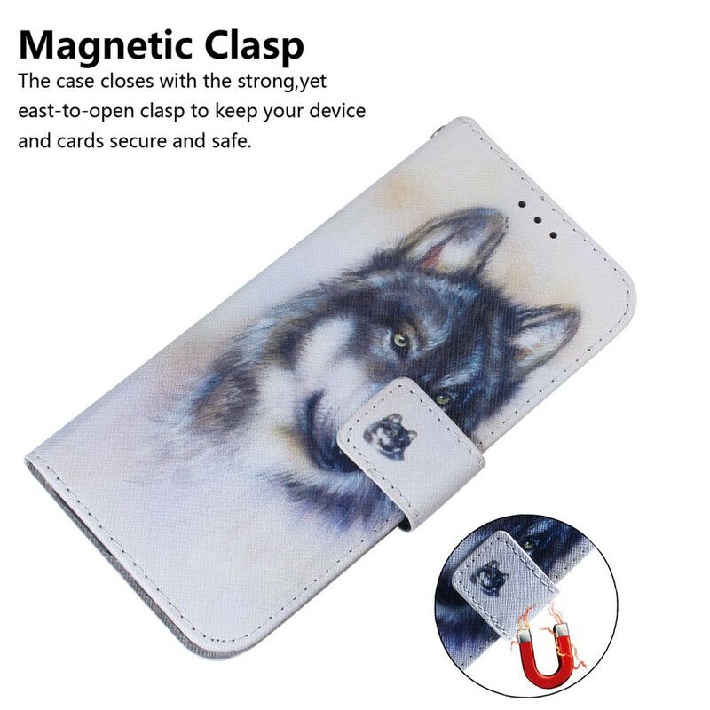 Folio Deksel Til iPhone 13 Pro Max Canine Gaze