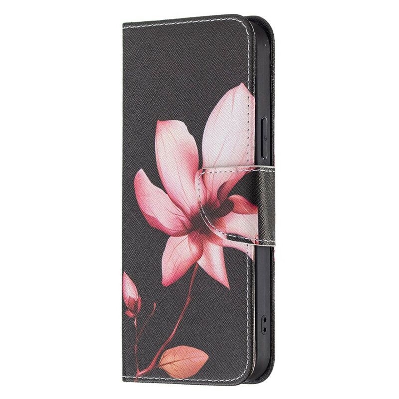 Folio Deksel Til iPhone 13 Pro Max Rosa Blomst