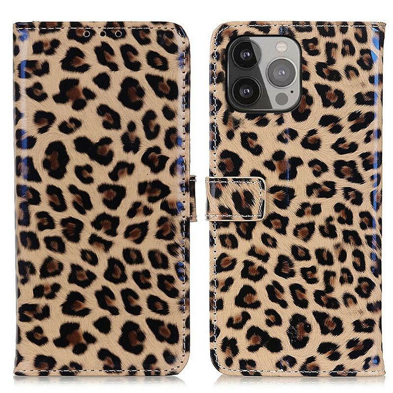 Lærdeksel Til iPhone 13 Pro Max Enkel Leopard