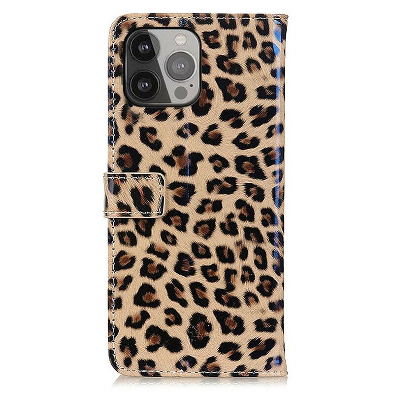 Lærdeksel Til iPhone 13 Pro Max Enkel Leopard