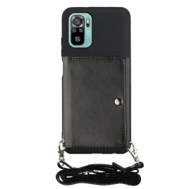 Deksel Til Xiaomi Redmi Note 10 / 10S Crossbody-kortholder