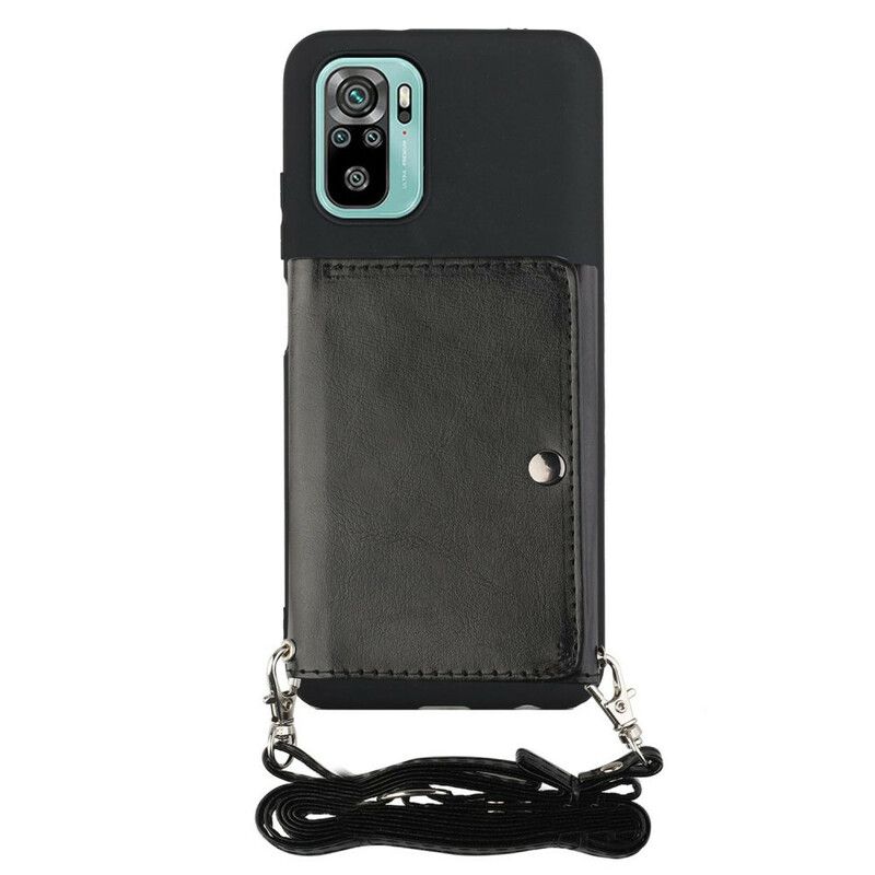 Deksel Til Xiaomi Redmi Note 10 / 10S Crossbody-kortholder