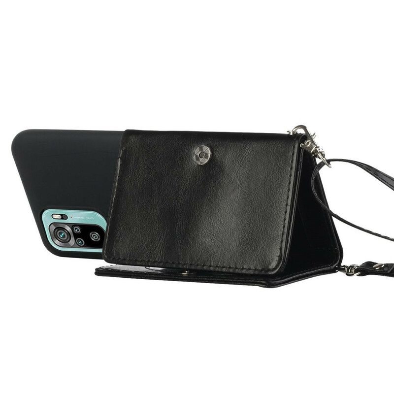 Deksel Til Xiaomi Redmi Note 10 / 10S Crossbody-kortholder