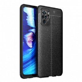 Deksel Til Xiaomi Redmi Note 10 / 10S Dobbel Linje Litchi Leather Effect