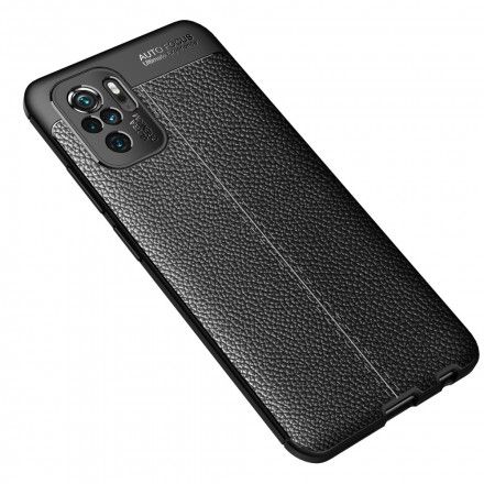 Deksel Til Xiaomi Redmi Note 10 / 10S Dobbel Linje Litchi Leather Effect