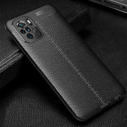 Deksel Til Xiaomi Redmi Note 10 / 10S Dobbel Linje Litchi Leather Effect