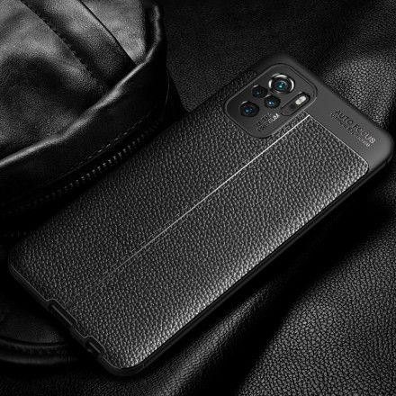 Deksel Til Xiaomi Redmi Note 10 / 10S Dobbel Linje Litchi Leather Effect