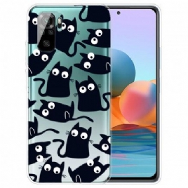 Deksel Til Xiaomi Redmi Note 10 / 10S Flere Svarte Katter