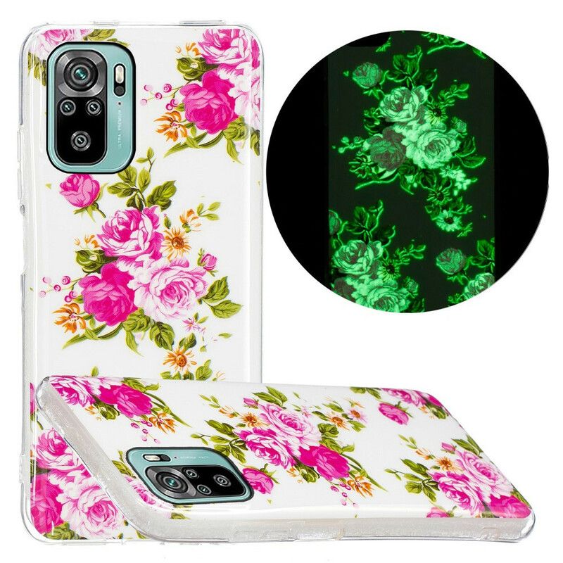 Deksel Til Xiaomi Redmi Note 10 / 10S Fluorescerende Liberty-blomster