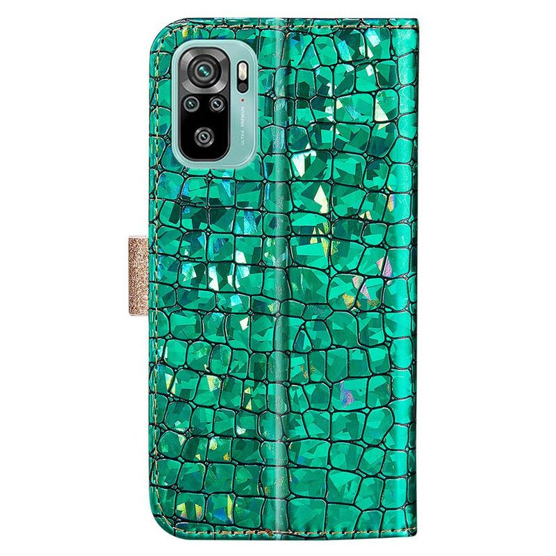 Folio Deksel Til Xiaomi Redmi Note 10 / 10S Croc-diamanter