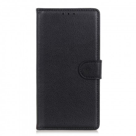 Folio Deksel Til Xiaomi Redmi Note 10 / 10S Premium Litchi Leather Effect