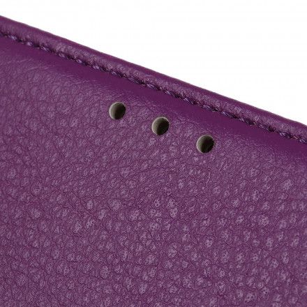 Folio Deksel Til Xiaomi Redmi Note 10 / 10S Premium Litchi Leather Effect