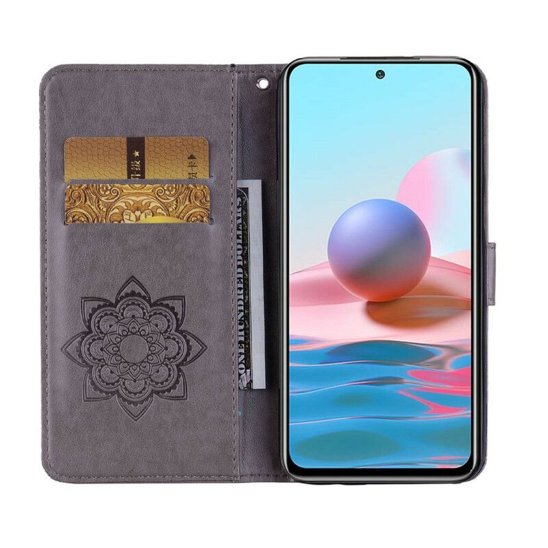 Folio Deksel Til Xiaomi Redmi Note 10 / 10S Uglemandala Og Snor