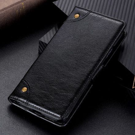 Folio Deksel Til Xiaomi Redmi Note 10 / 10S Vintage Nagler Nappa Skinnstil