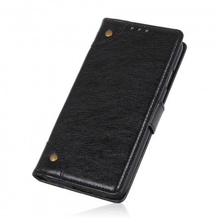 Folio Deksel Til Xiaomi Redmi Note 10 / 10S Vintage Nagler Nappa Skinnstil