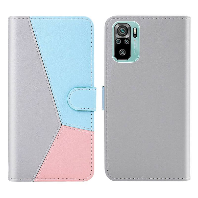 Lærdeksel Til Xiaomi Redmi Note 10 / 10S Tricolor Skinneffekt