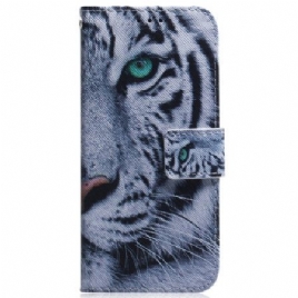 Folio Deksel Oppo Reno 12 Pro 5g White Tiger Beskyttelse Deksel