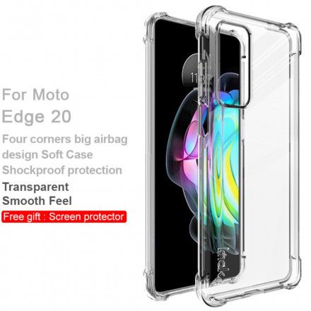 Deksel Til Motorola Edge 20 Transparent Med Imak-skjermfilm