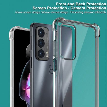 Deksel Til Motorola Edge 20 Transparent Med Imak-skjermfilm