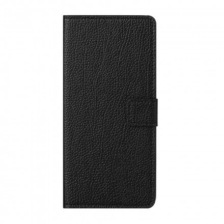 Folio Deksel Til Motorola Edge 20 Litchi Grain Leather Effect