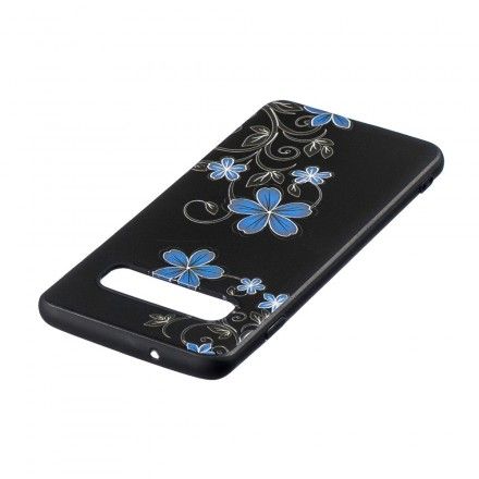 Deksel Til Samsung Galaxy S10 Blå Blomster